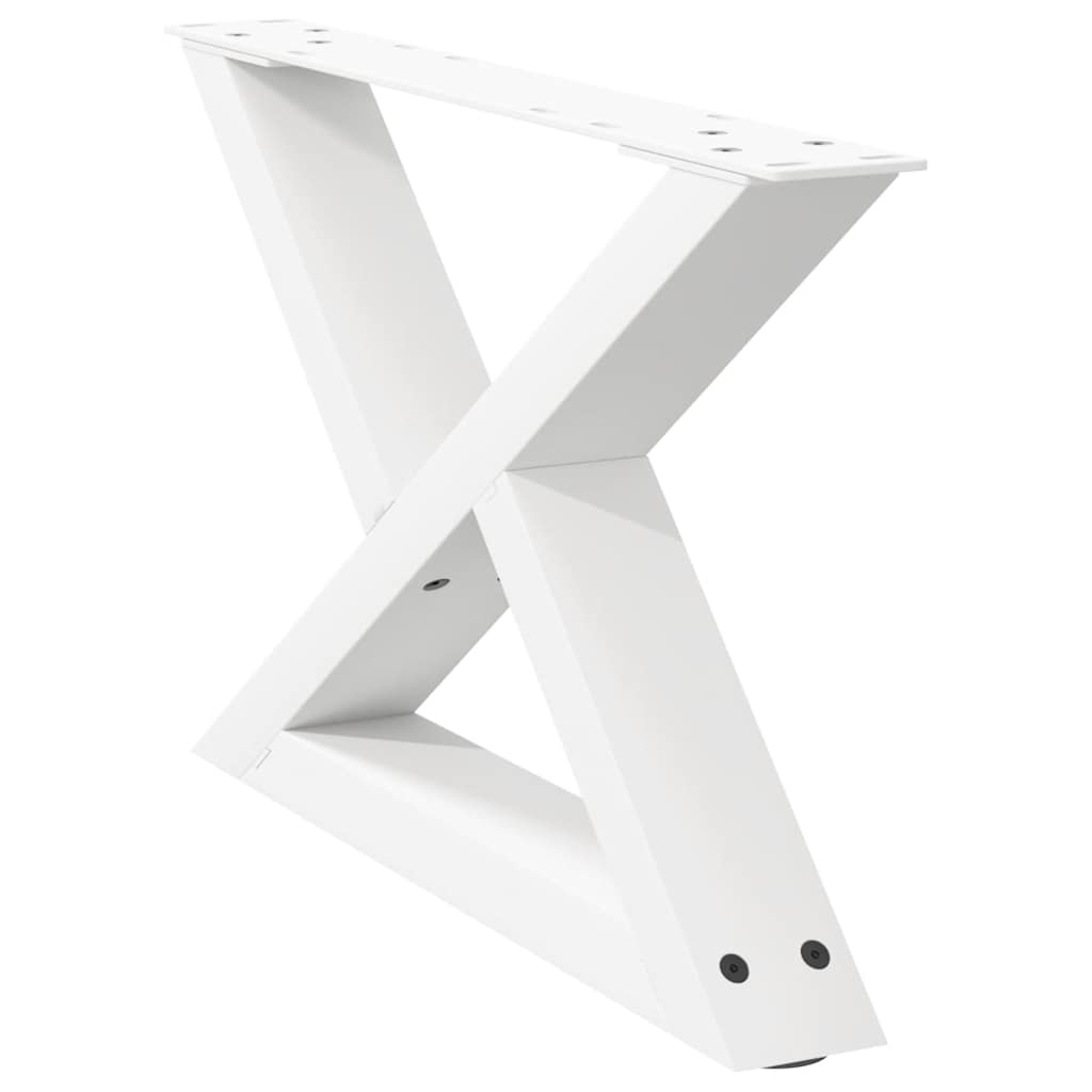 vidaXL Nogi do stolika kawowego 2 szt. Białe 60x(30-31,3) cm Stal