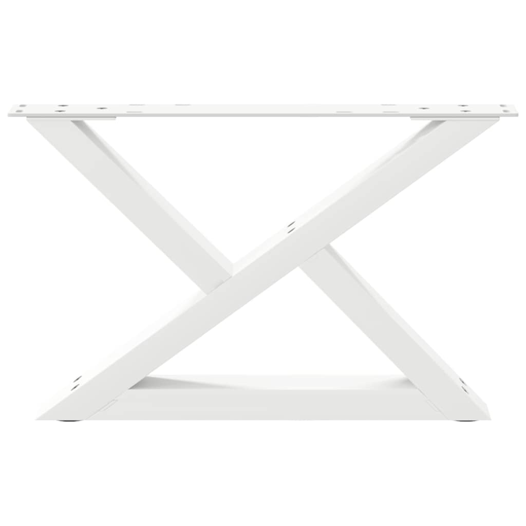 vidaXL Nogi do stolika kawowego 2 szt. Białe 60x(30-31,3) cm Stal