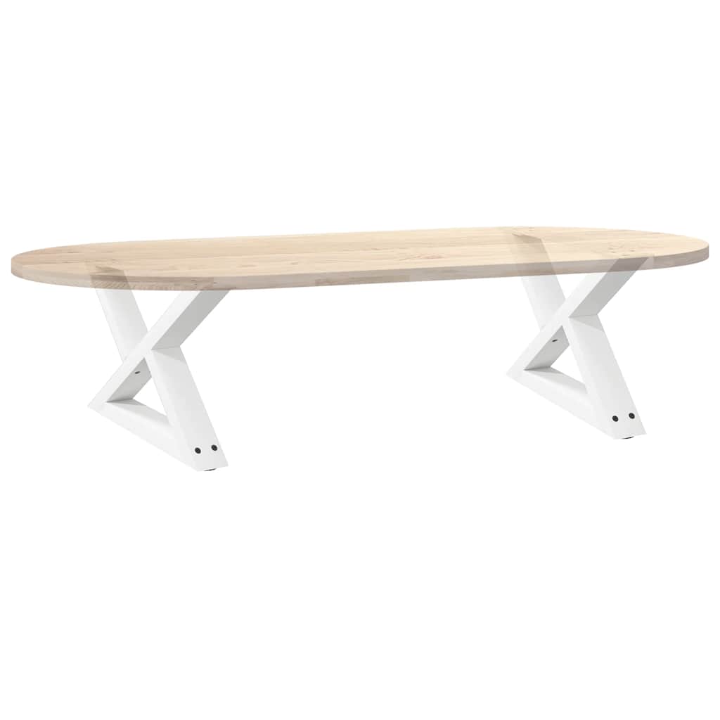 vidaXL Nogi do stolika kawowego 2 szt. Białe 60x(30-31,3) cm Stal
