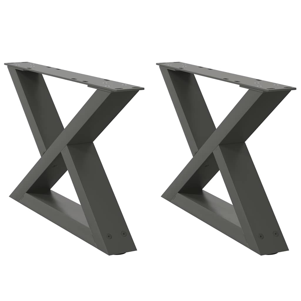 vidaXL Nogi do stolika kawowego 2 szt. Antracyt 60x(30-31,3) cm Stal
