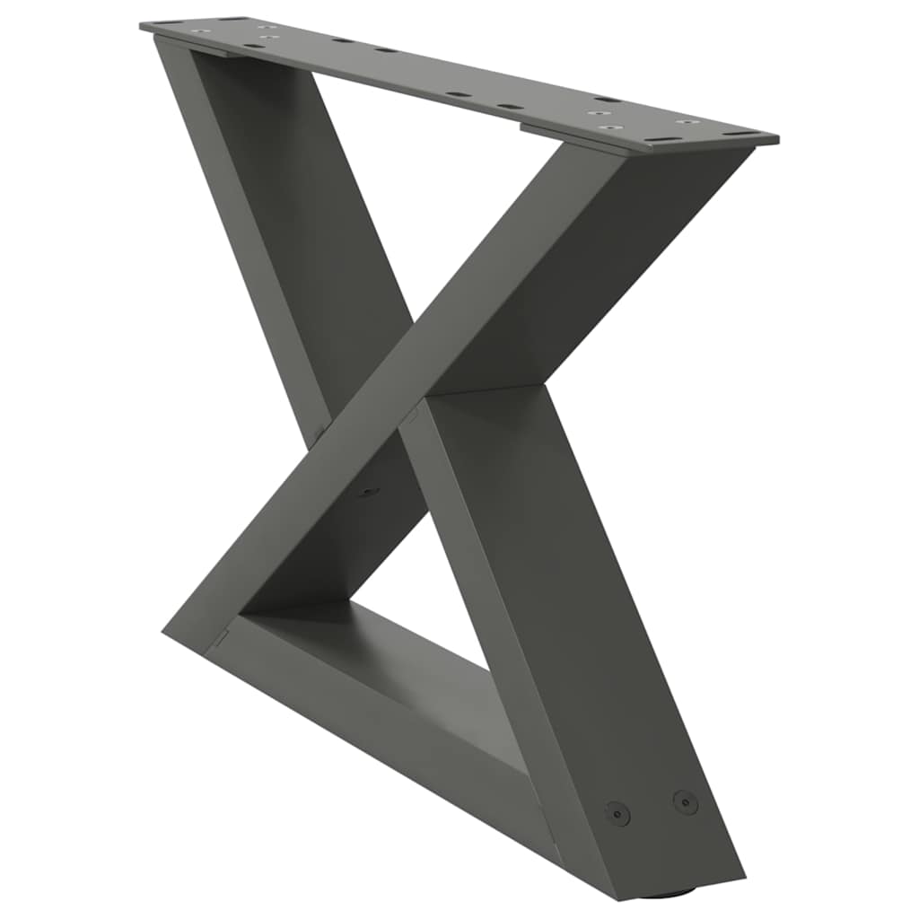 vidaXL Nogi do stolika kawowego 2 szt. Antracyt 60x(30-31,3) cm Stal