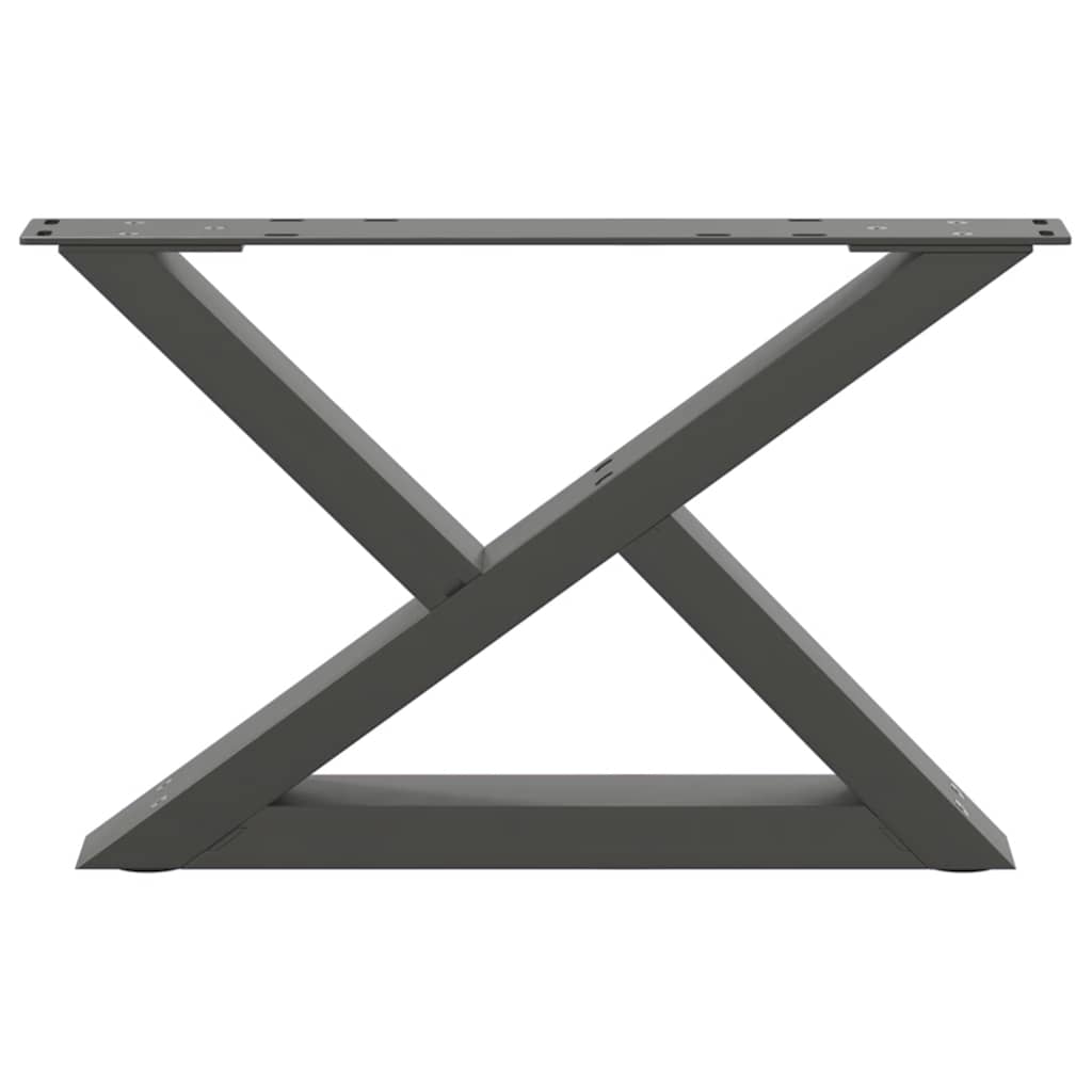 vidaXL Nogi do stolika kawowego 2 szt. Antracyt 60x(30-31,3) cm Stal
