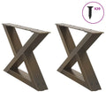 vidaXL Nogi do stolika kawowego 2 szt. Naturalna stal 60x(30-31,3) cm Stal