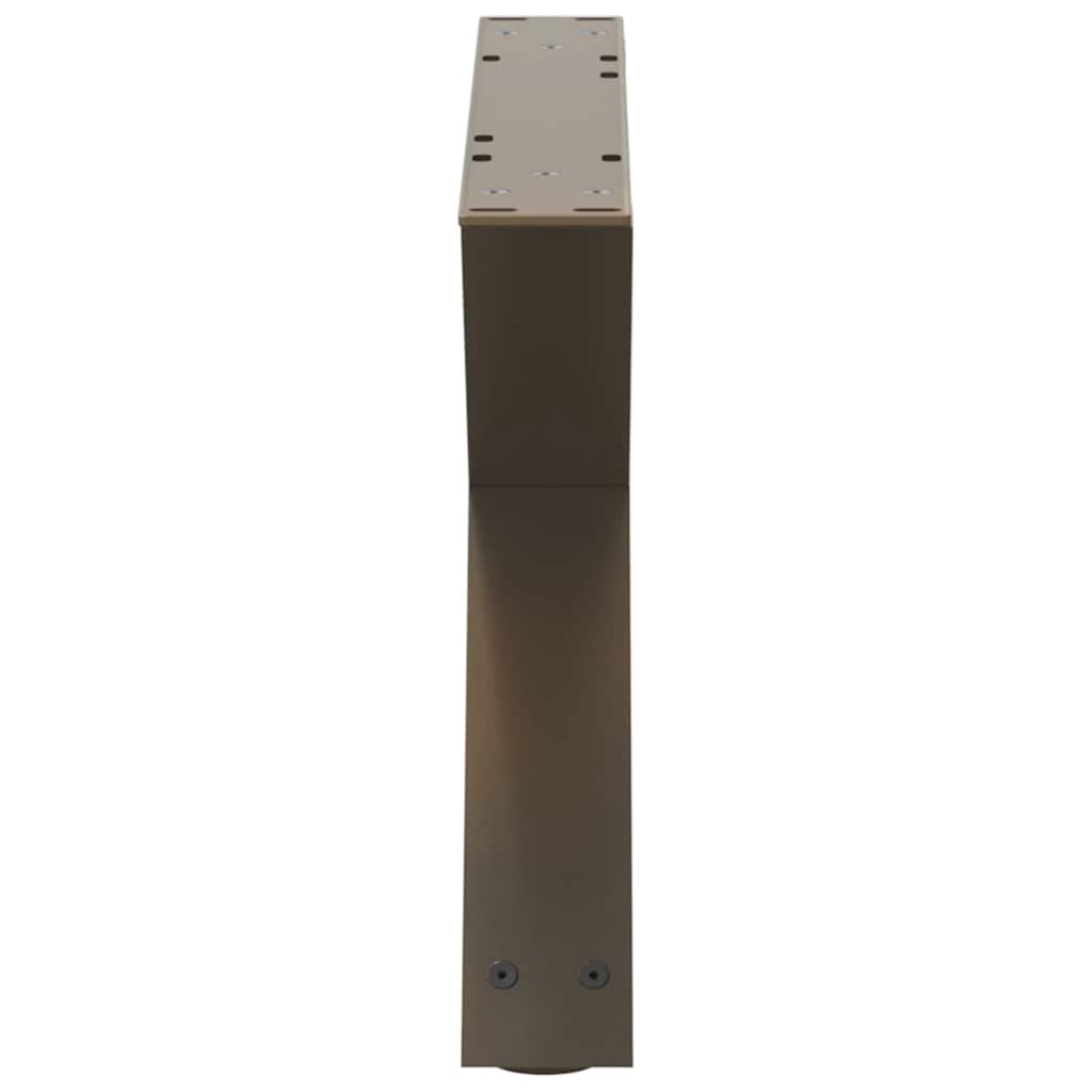 vidaXL Nogi do stolika kawowego 2 szt. Naturalna stal 60x(30-31,3) cm Stal