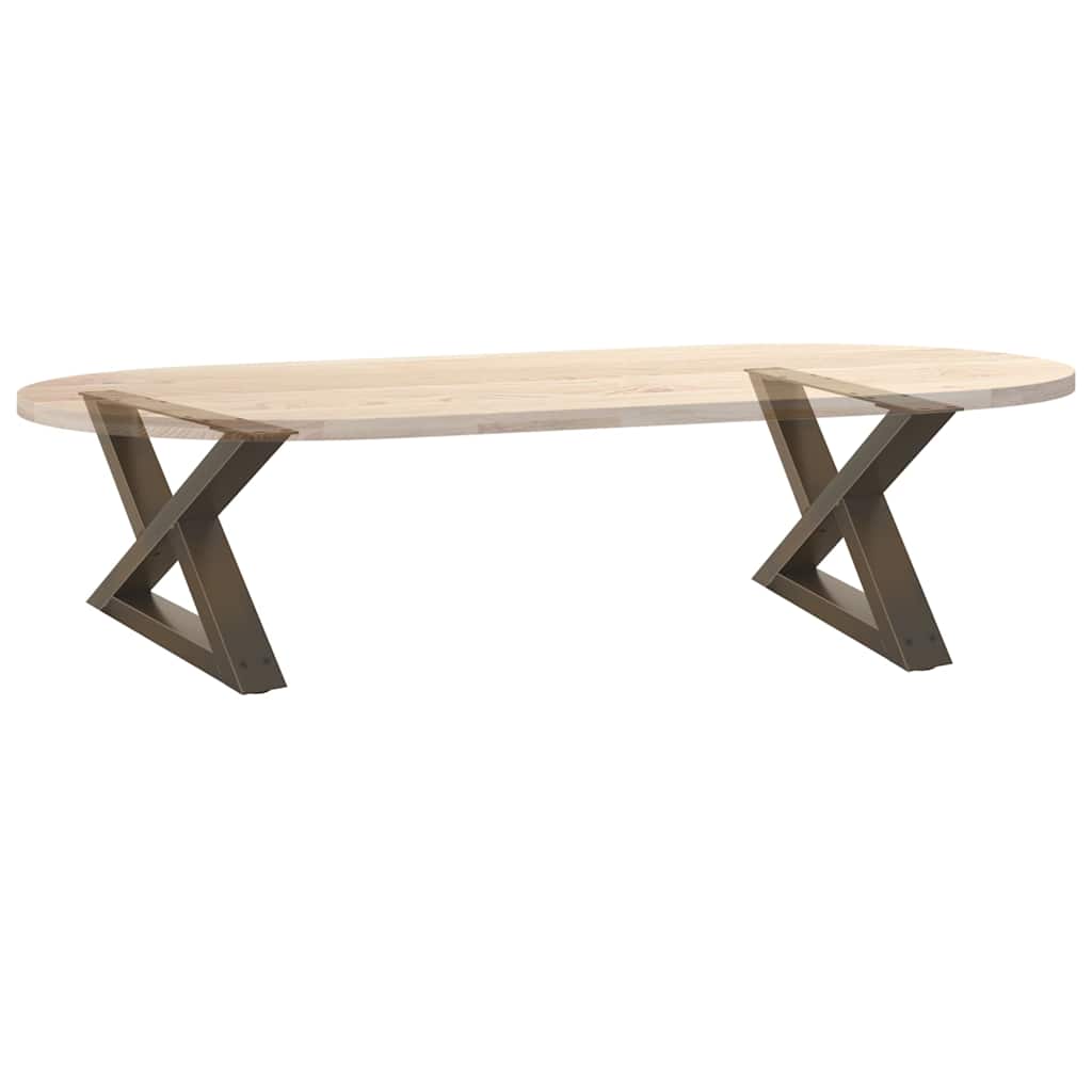 vidaXL Nogi do stolika kawowego 2 szt. Naturalna stal 60x(30-31,3) cm Stal