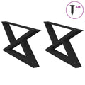 vidaXL Nogi do stolika kawowego 2 szt. Czarne 70x(30-31,3) cm Stal