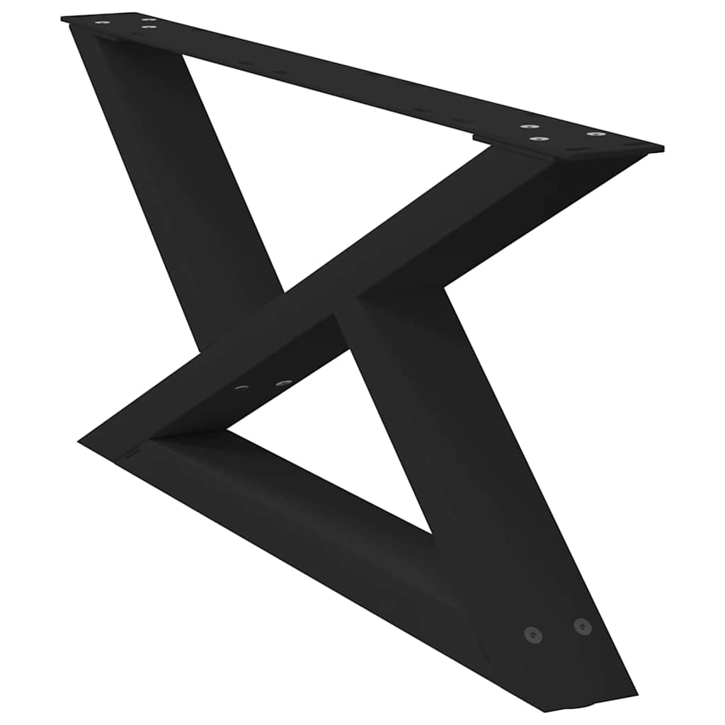 vidaXL Nogi do stolika kawowego 2 szt. Czarne 70x(30-31,3) cm Stal
