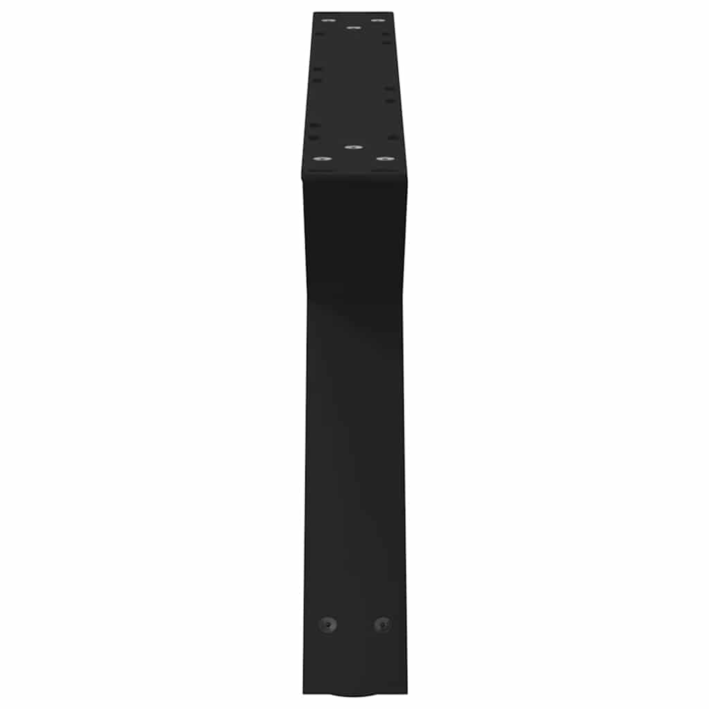 vidaXL Nogi do stolika kawowego 2 szt. Czarne 70x(30-31,3) cm Stal