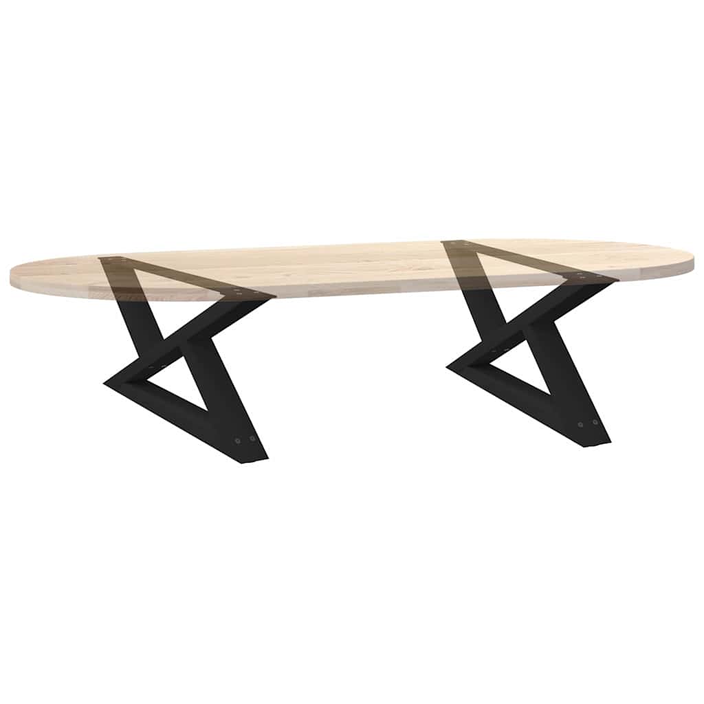 vidaXL Nogi do stolika kawowego 2 szt. Czarne 70x(30-31,3) cm Stal