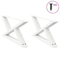 vidaXL Nogi do stolika kawowego 2 szt. Białe 70x(30-31,3) cm Stal