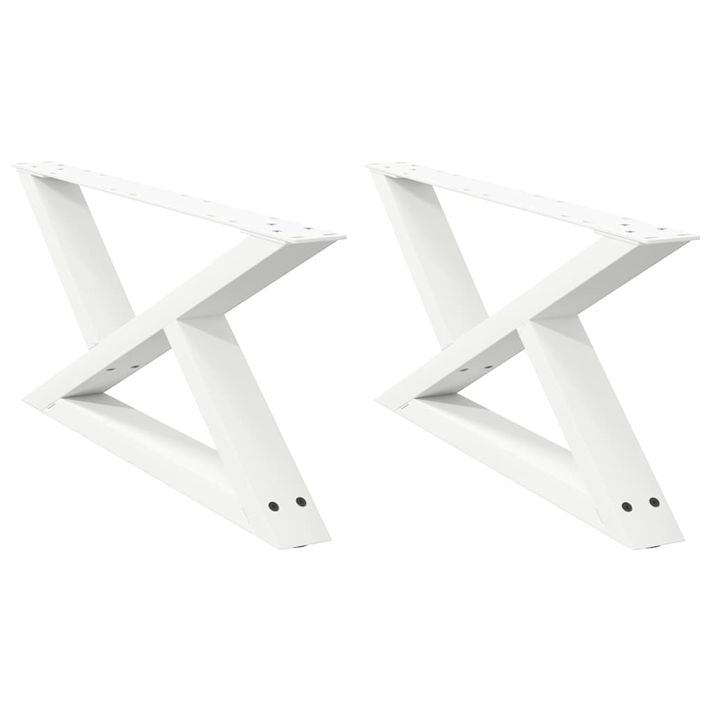 vidaXL Nogi do stolika kawowego 2 szt. Białe 70x(30-31,3) cm Stal