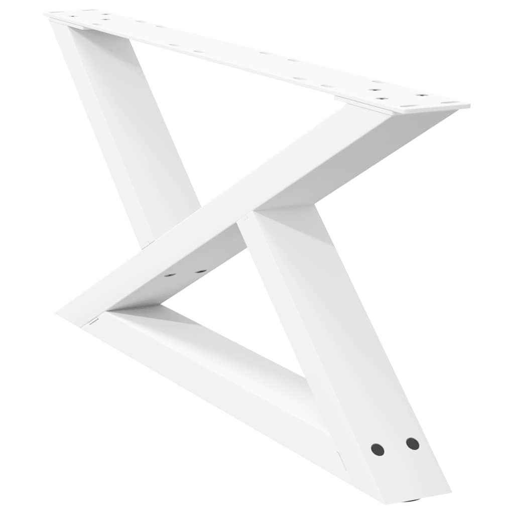 vidaXL Nogi do stolika kawowego 2 szt. Białe 70x(30-31,3) cm Stal