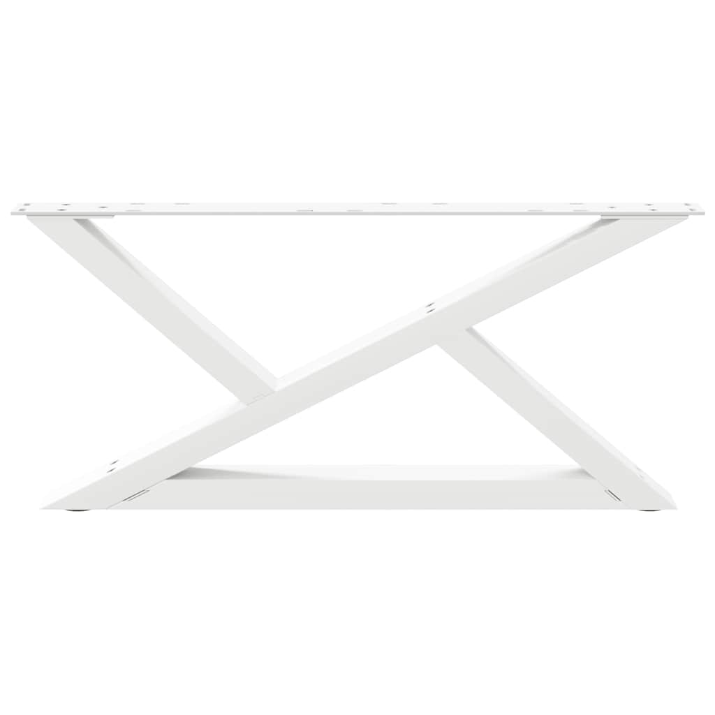 vidaXL Nogi do stolika kawowego 2 szt. Białe 70x(30-31,3) cm Stal