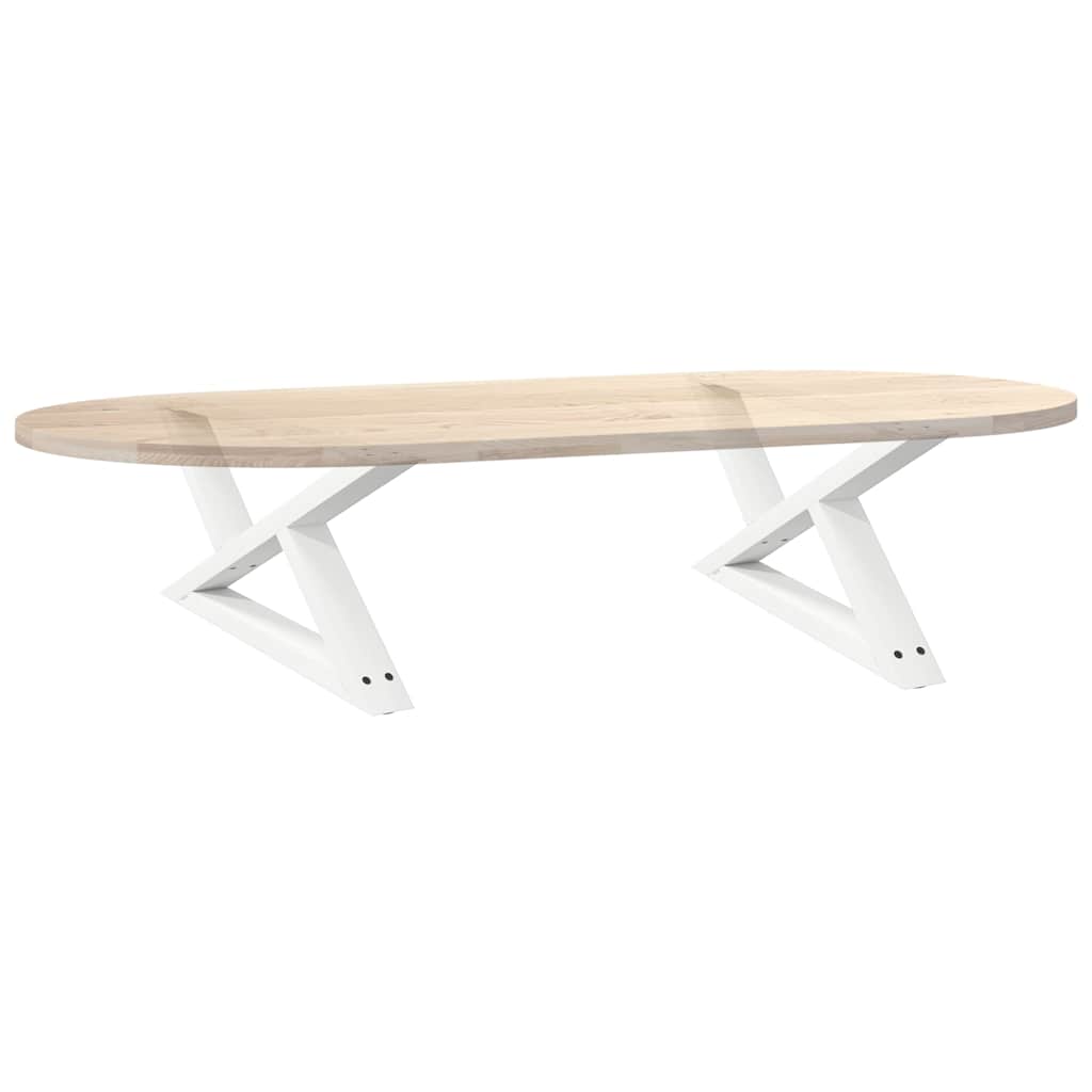 vidaXL Nogi do stolika kawowego 2 szt. Białe 70x(30-31,3) cm Stal