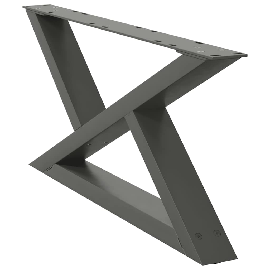 vidaXL Nogi do stolika kawowego 2 szt. Antracyt 70x(30-31,3) cm Stal