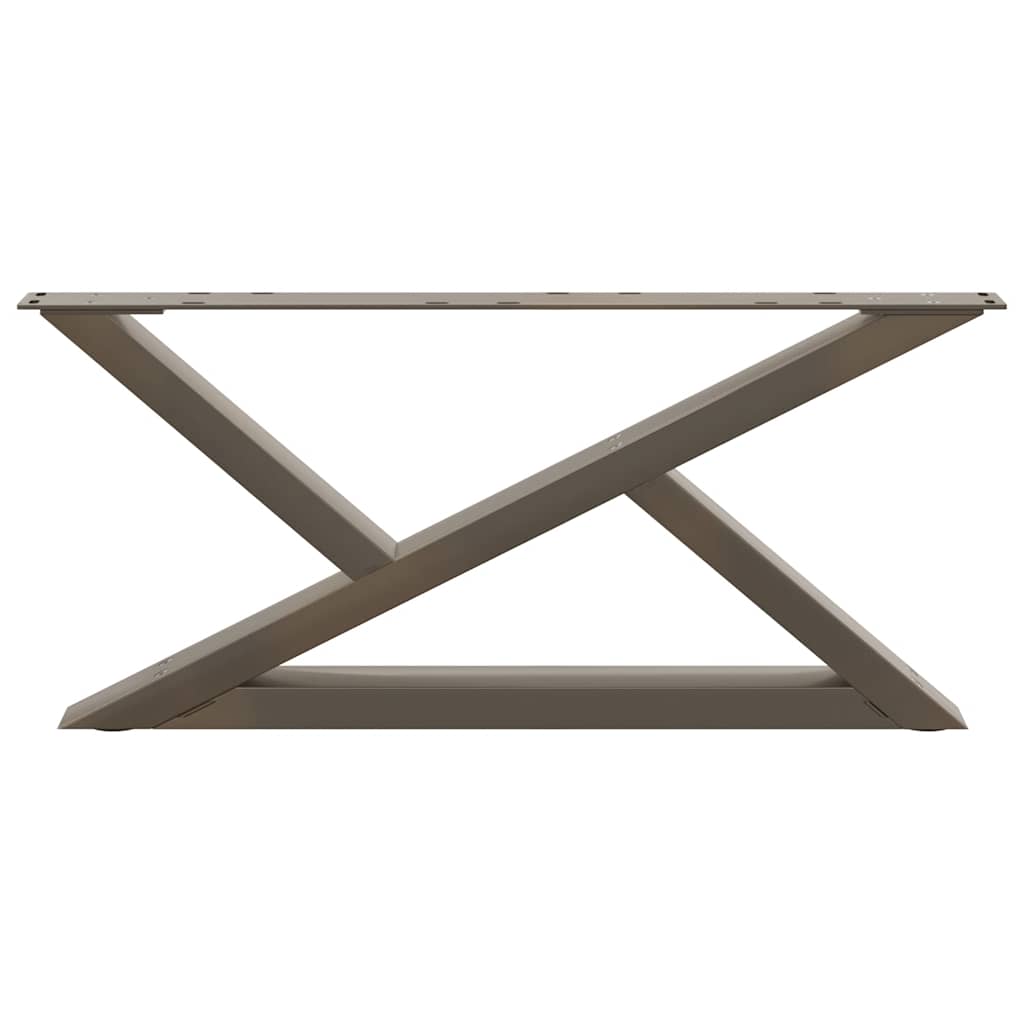 vidaXL Nogi do stolika kawowego 2 szt. Naturalna stal 70x(30-31,3) cm Stal