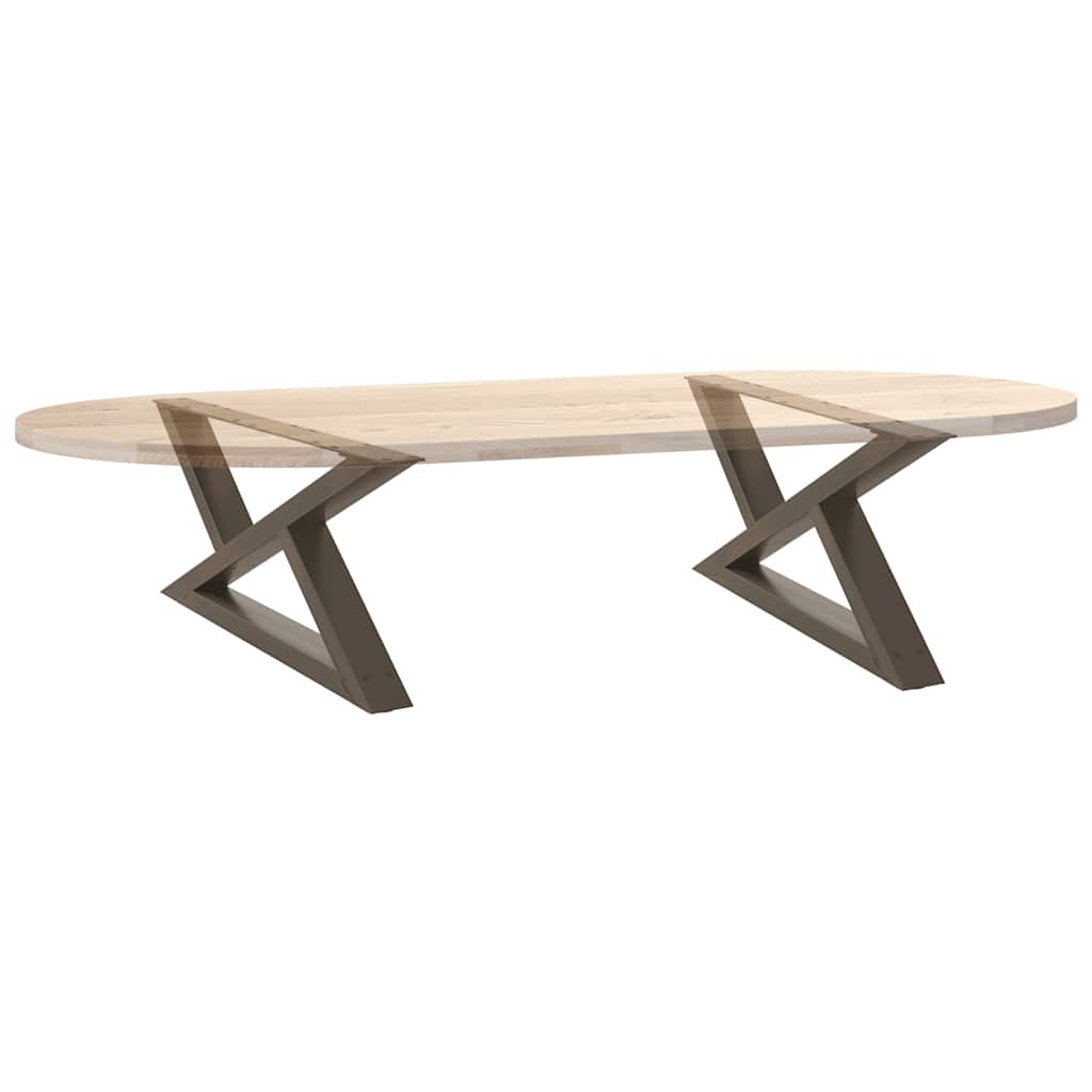 vidaXL Nogi do stolika kawowego 2 szt. Naturalna stal 70x(30-31,3) cm Stal