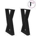 vidaXL Nogi do stolika kawowego 2 szt. Czarne 28x(42-43,3) cm Stal