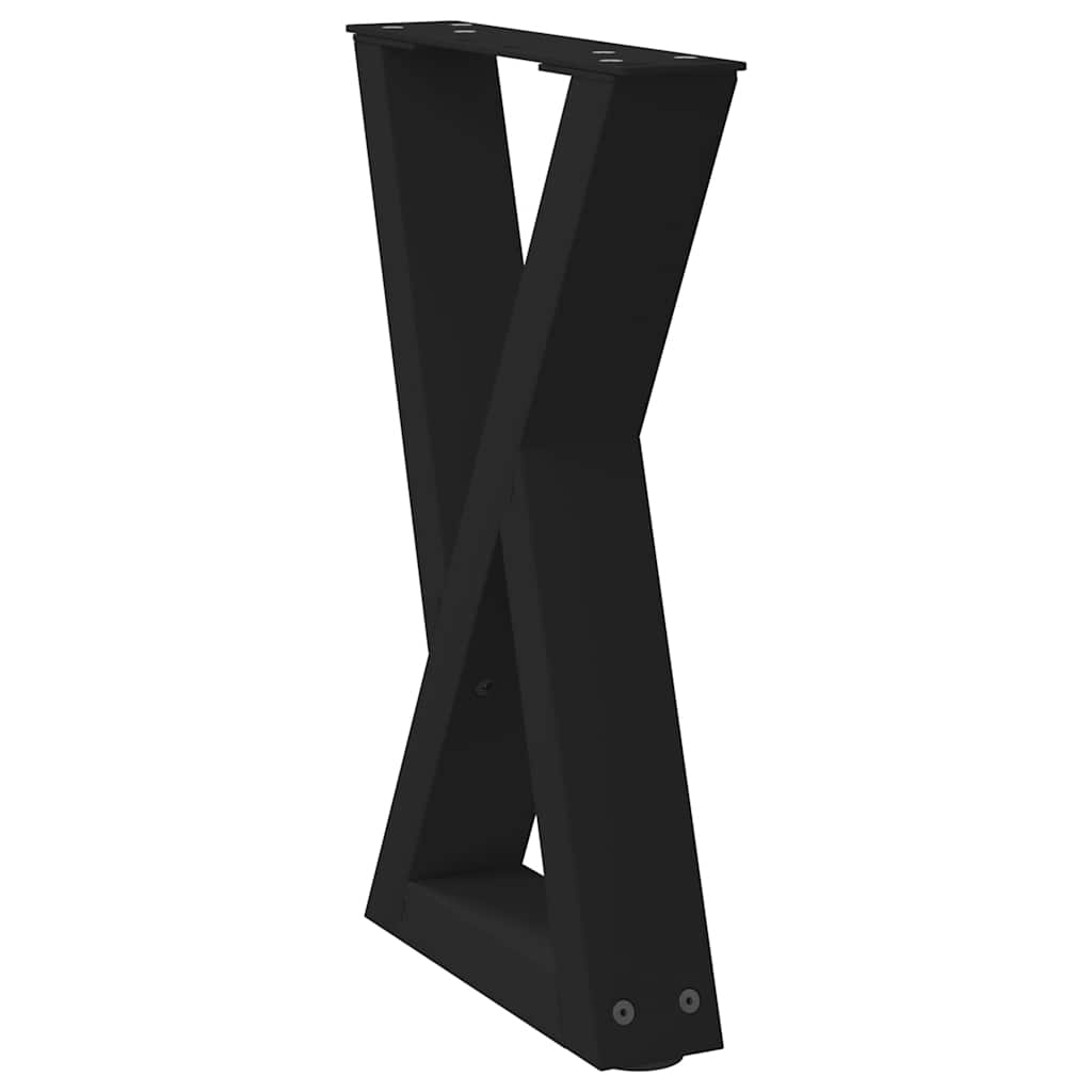 vidaXL Nogi do stolika kawowego 2 szt. Czarne 28x(42-43,3) cm Stal