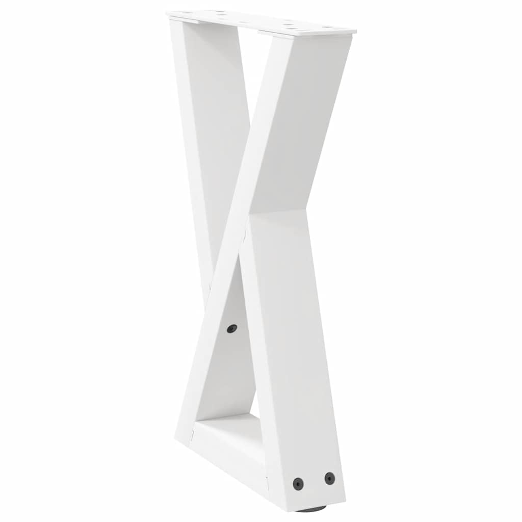 vidaXL Nogi do stolika kawowego 2 szt. Białe 28x(42-43,3) cm Stal
