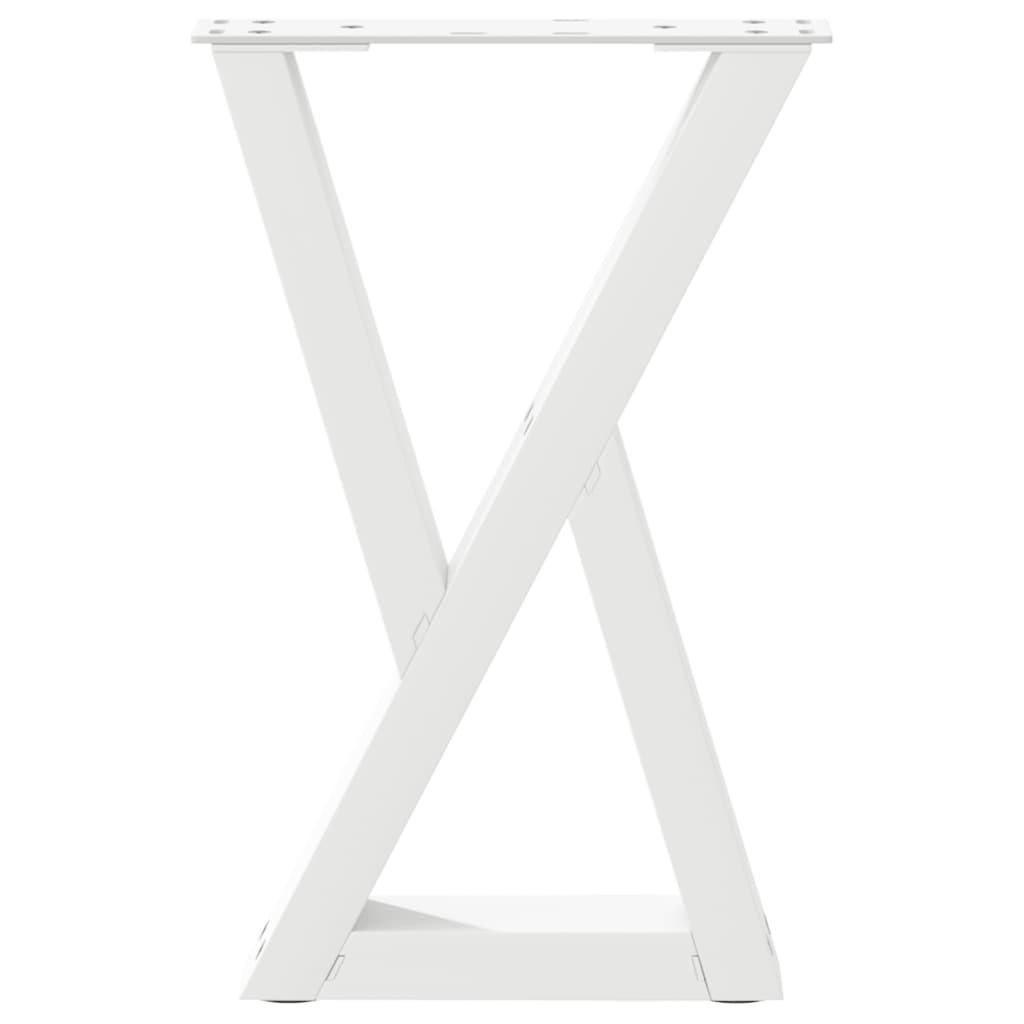 vidaXL Nogi do stolika kawowego 2 szt. Białe 28x(42-43,3) cm Stal