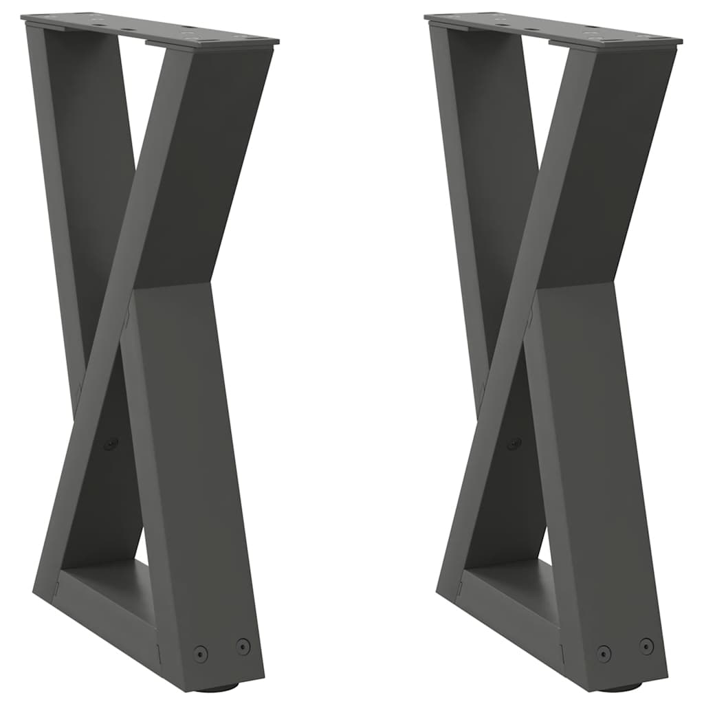 vidaXL Nogi do stolika kawowego 2 szt. Antracyt 28x(42-43,3) cm Stal