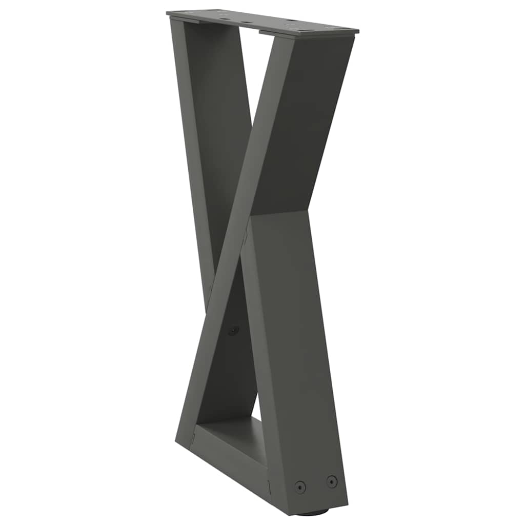 vidaXL Nogi do stolika kawowego 2 szt. Antracyt 28x(42-43,3) cm Stal