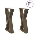 vidaXL Nogi do stolika kawowego 2 szt. Naturalna stal 28x(42-43,3) cm Stal