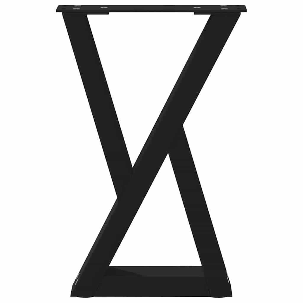 vidaXL Nogi do stolika kawowego 2 szt. Czarne 38x(42-43,3) cm Stal