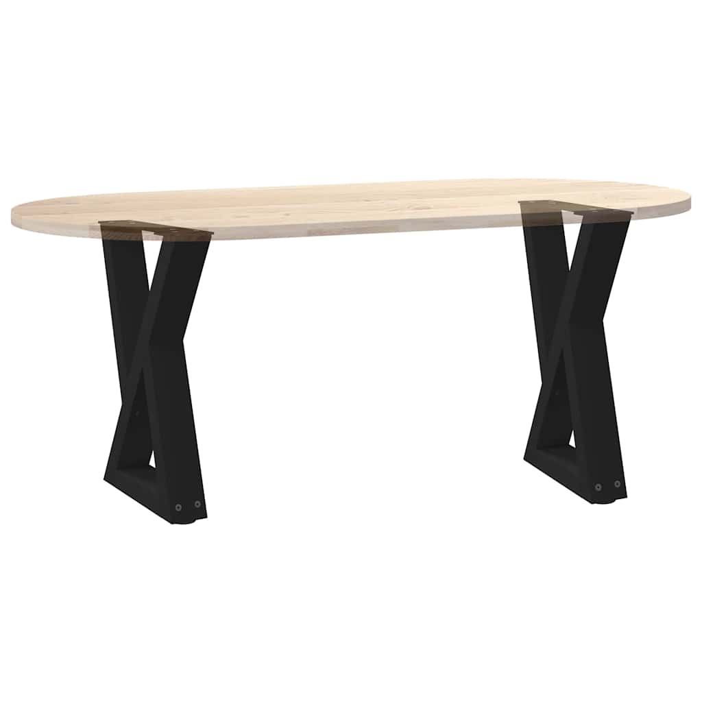 vidaXL Nogi do stolika kawowego 2 szt. Czarne 38x(42-43,3) cm Stal