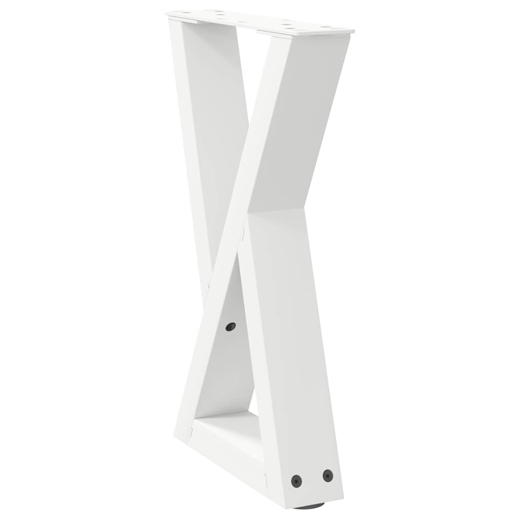 vidaXL Nogi do stolika kawowego 2 szt. Białe 38x(42-43,3) cm Stal