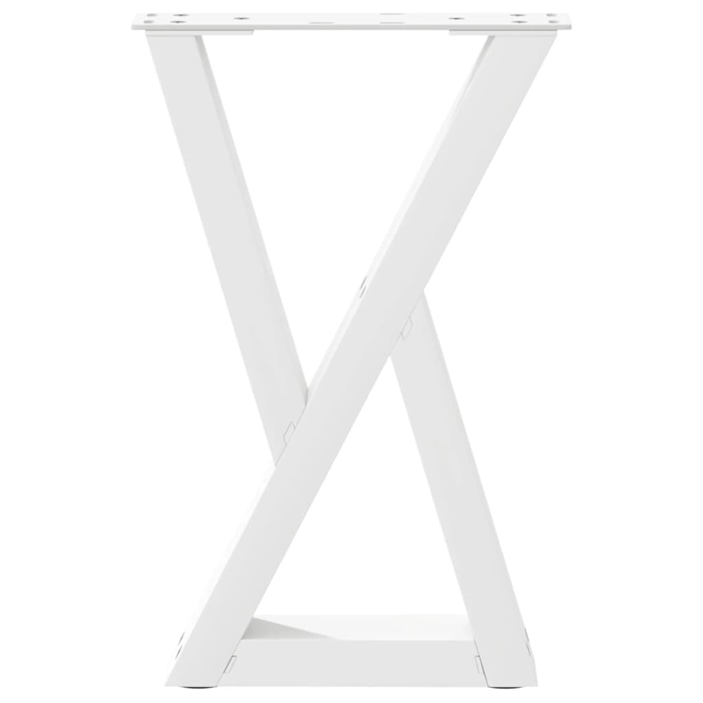 vidaXL Nogi do stolika kawowego 2 szt. Białe 38x(42-43,3) cm Stal