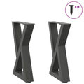 vidaXL Nogi do stolika kawowego 2 szt. Antracyt 38x(42-43,3) cm Stal