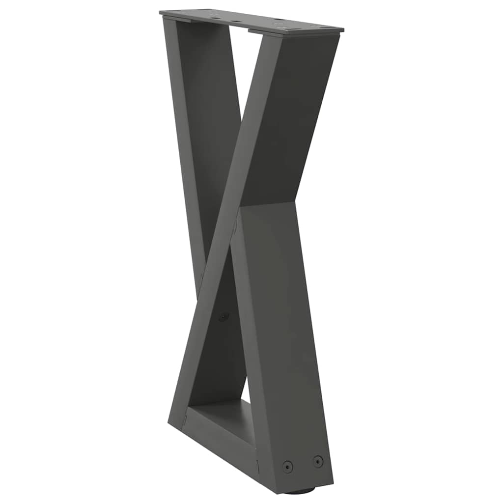 vidaXL Nogi do stolika kawowego 2 szt. Antracyt 38x(42-43,3) cm Stal