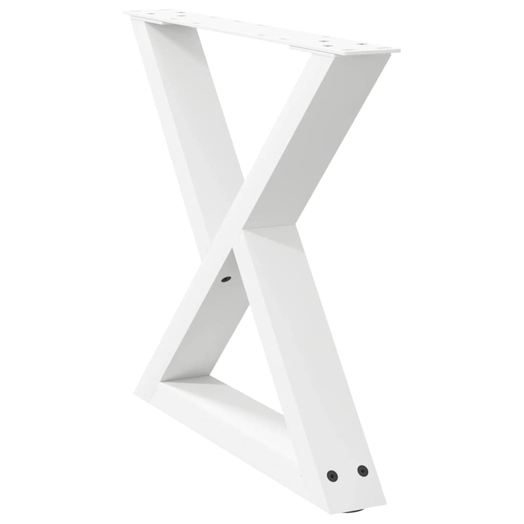 vidaXL Nogi do stolika kawowego 2 szt. Białe 50x(42-43,3) cm Stal