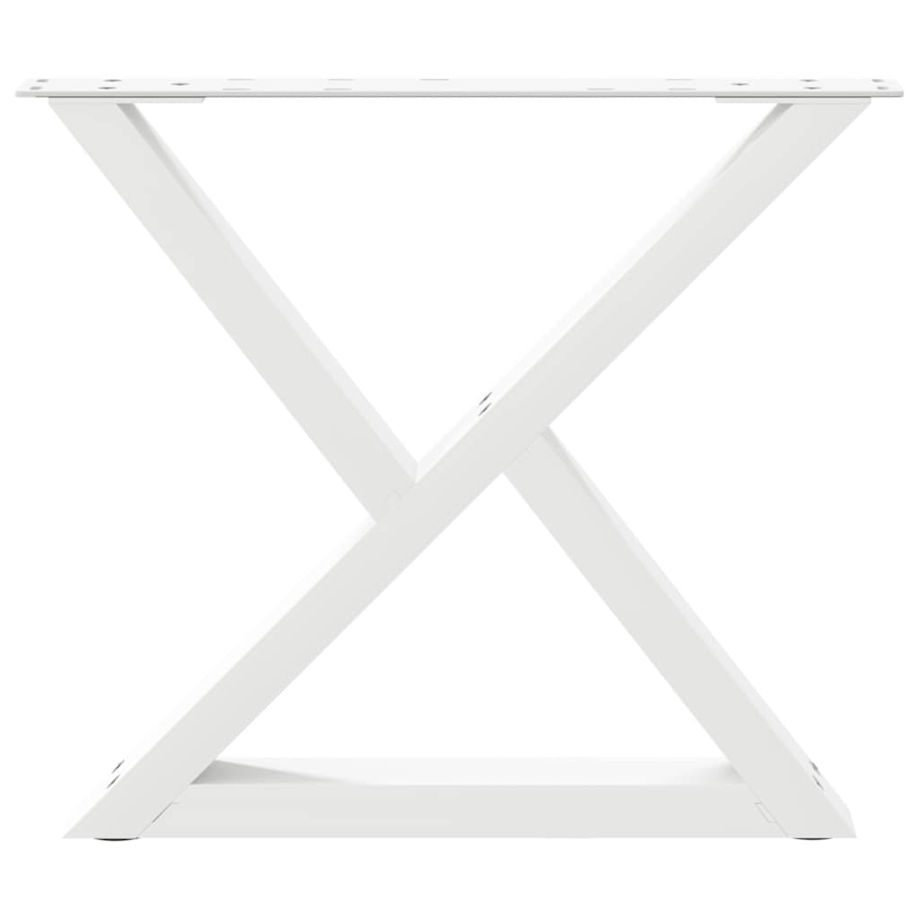 vidaXL Nogi do stolika kawowego 2 szt. Białe 50x(42-43,3) cm Stal