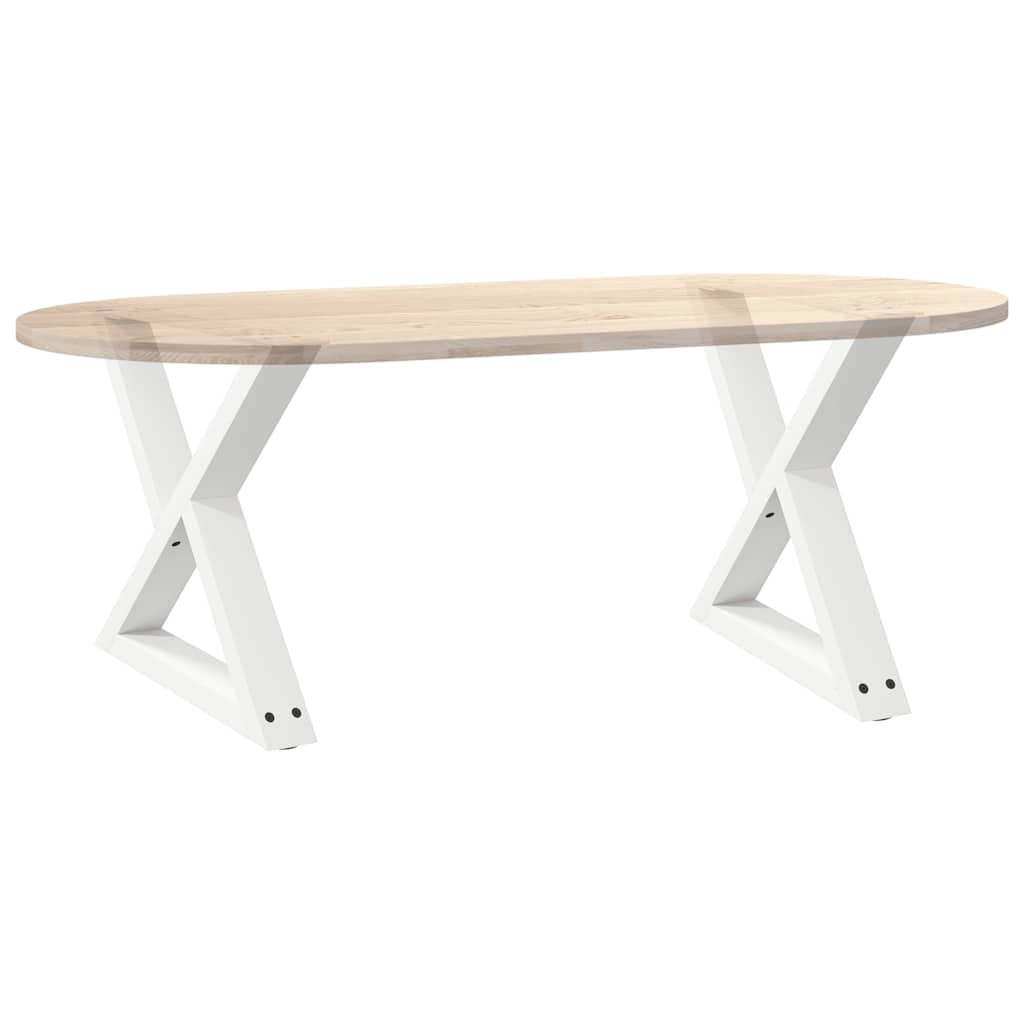 vidaXL Nogi do stolika kawowego 2 szt. Białe 50x(42-43,3) cm Stal