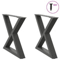 vidaXL Nogi do stolika kawowego 2 szt. Antracyt 50x(42-43,3) cm Stal