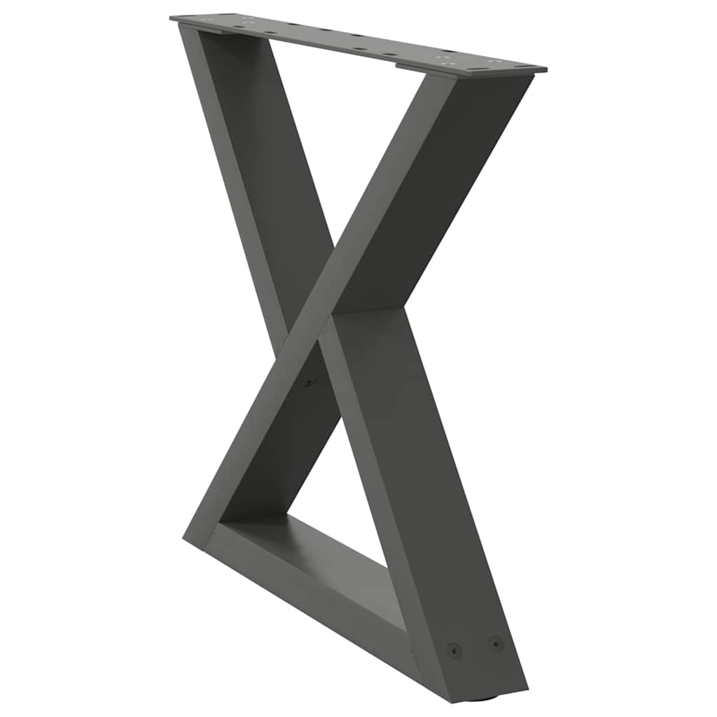 vidaXL Nogi do stolika kawowego 2 szt. Antracyt 50x(42-43,3) cm Stal