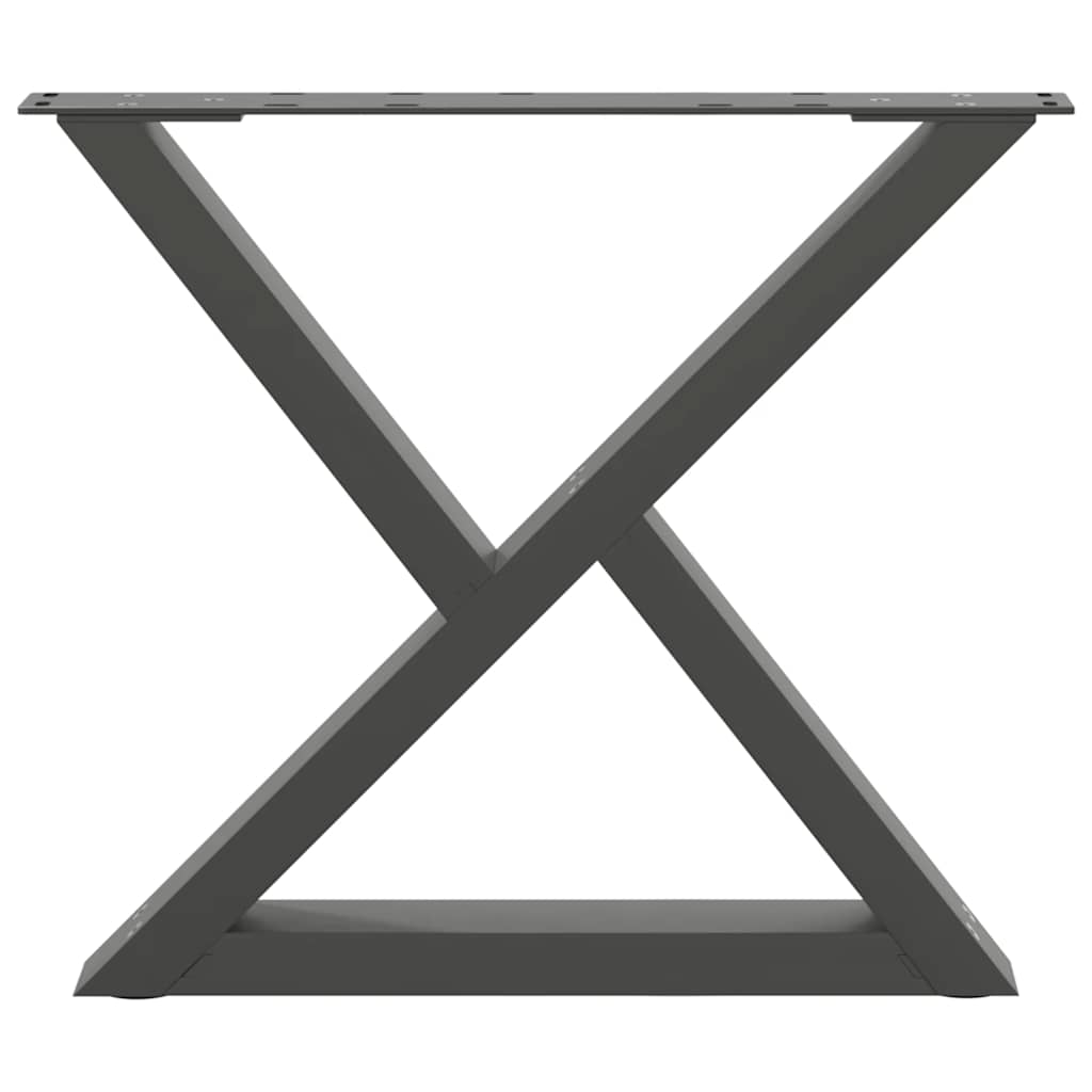 vidaXL Nogi do stolika kawowego 2 szt. Antracyt 50x(42-43,3) cm Stal