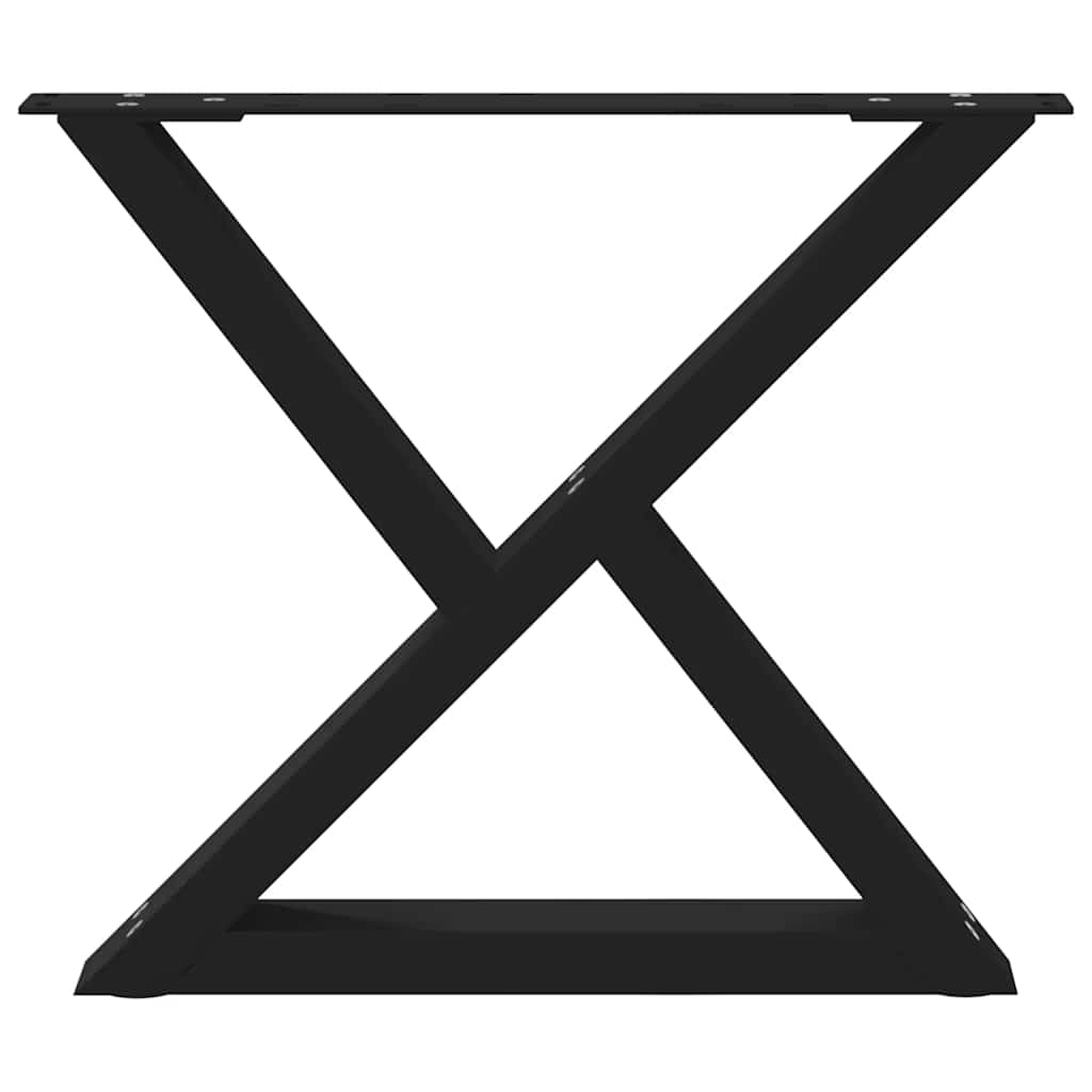 vidaXL Nogi do stolika kawowego 2 szt. Czarne 60x(42-43,3) cm Stal