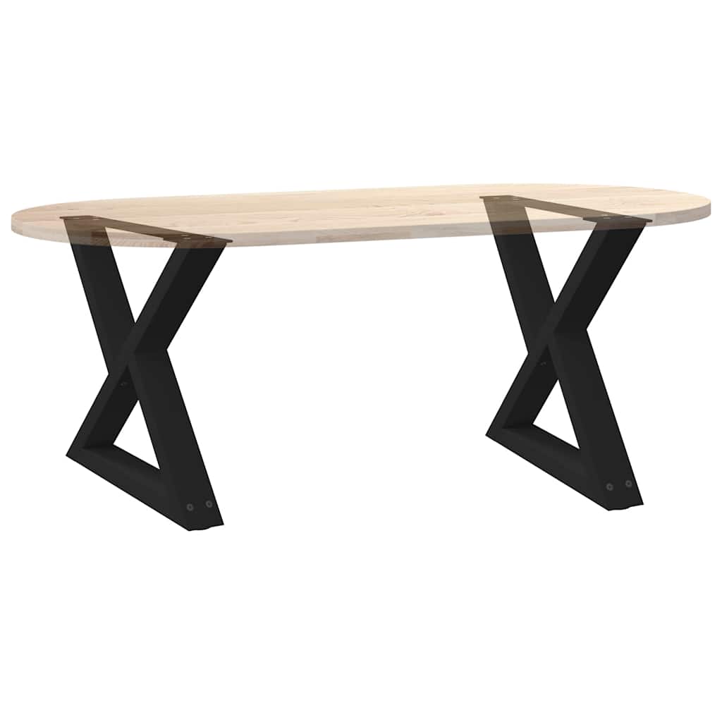 vidaXL Nogi do stolika kawowego 2 szt. Czarne 60x(42-43,3) cm Stal