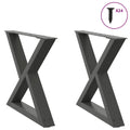 vidaXL Nogi do stolika kawowego 2 szt. Antracyt 60x(42-43,3) cm Stal
