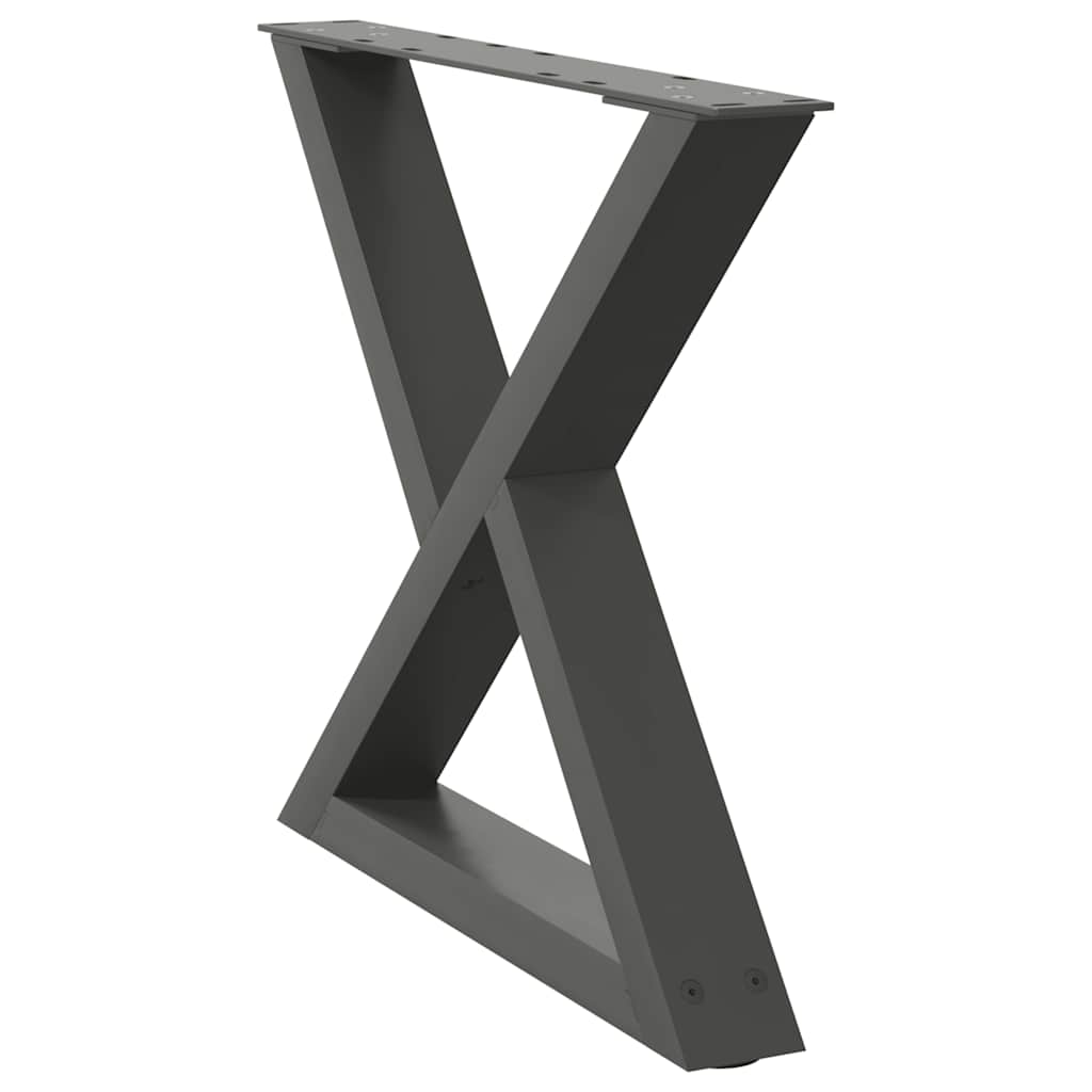 vidaXL Nogi do stolika kawowego 2 szt. Antracyt 60x(42-43,3) cm Stal