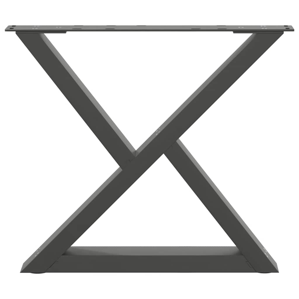 vidaXL Nogi do stolika kawowego 2 szt. Antracyt 60x(42-43,3) cm Stal