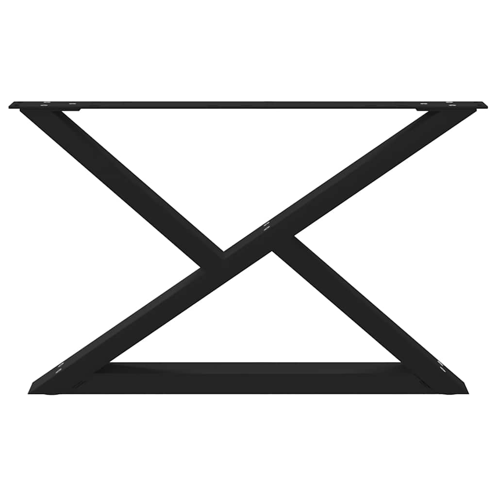 vidaXL Nogi do stolika kawowego 2 szt. Czarne 70x(42-43,3) cm Stal