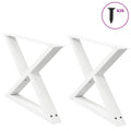 vidaXL Nogi do stolika kawowego 2 szt. Białe 70x(42-43,3) cm Stal