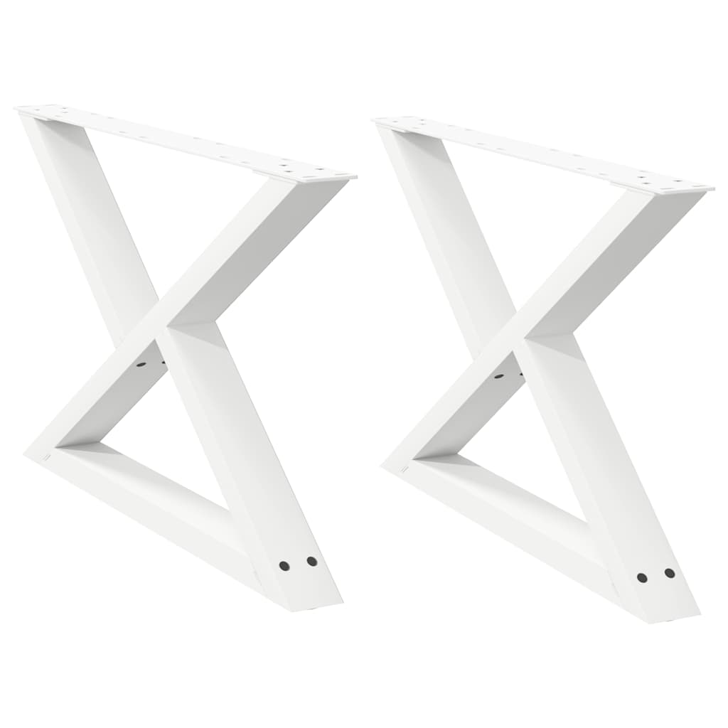 vidaXL Nogi do stolika kawowego 2 szt. Białe 70x(42-43,3) cm Stal