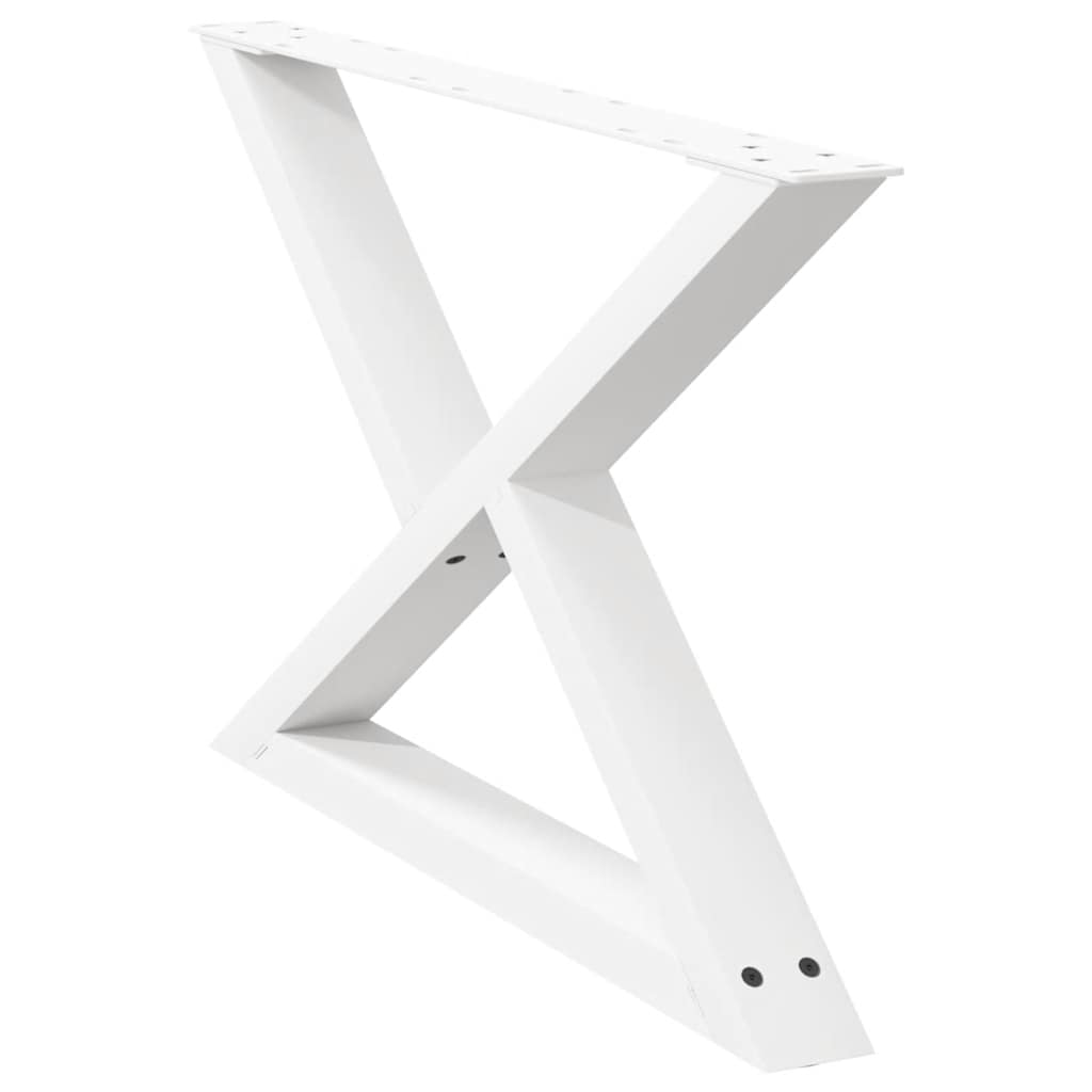 vidaXL Nogi do stolika kawowego 2 szt. Białe 70x(42-43,3) cm Stal