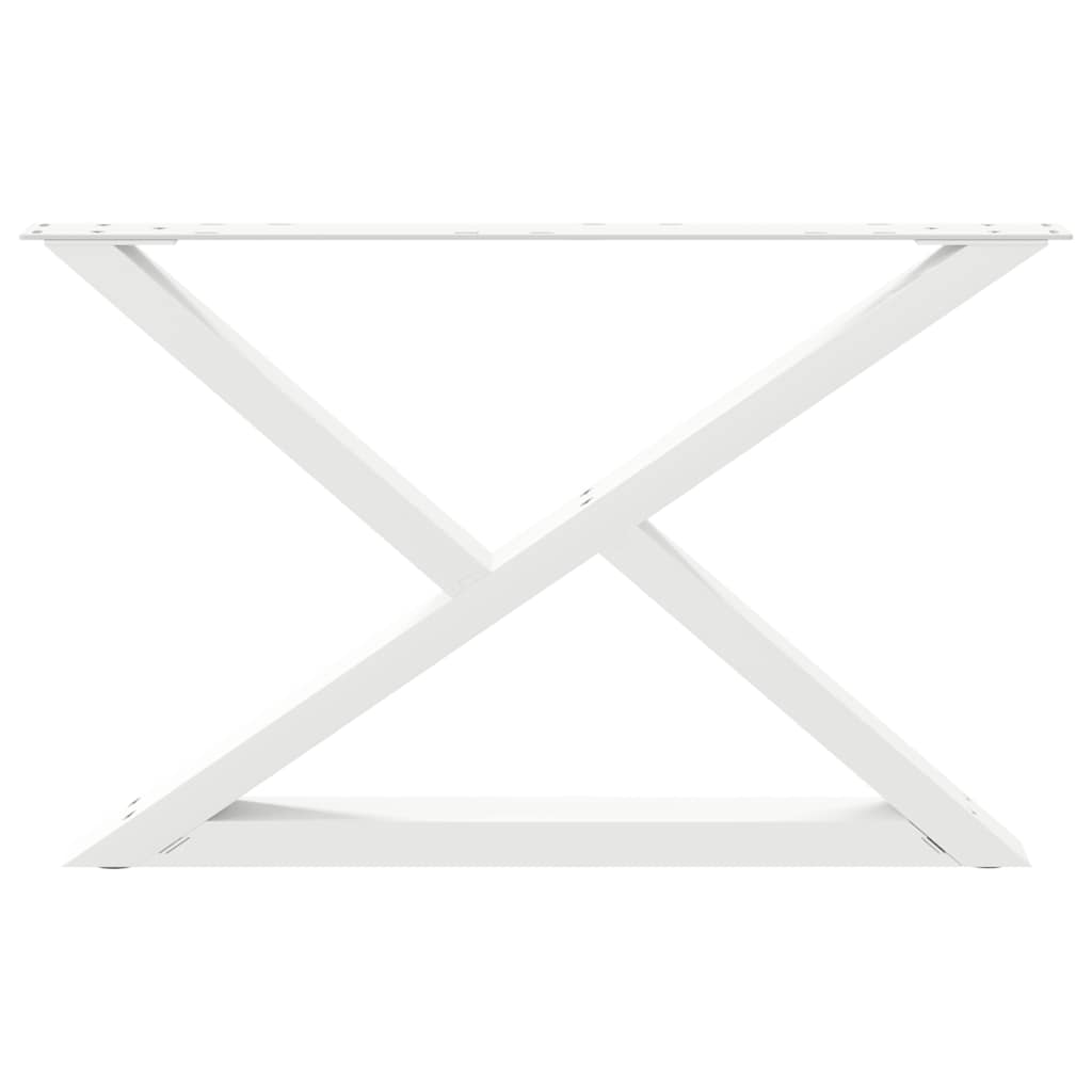 vidaXL Nogi do stolika kawowego 2 szt. Białe 70x(42-43,3) cm Stal